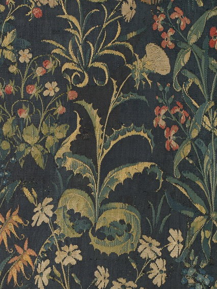 Detail of Silybum marianum from The Unicorn in Captivity, South Netherlands, 1495-1505. Gift of John D. Rockefeller, Jr.,1937.