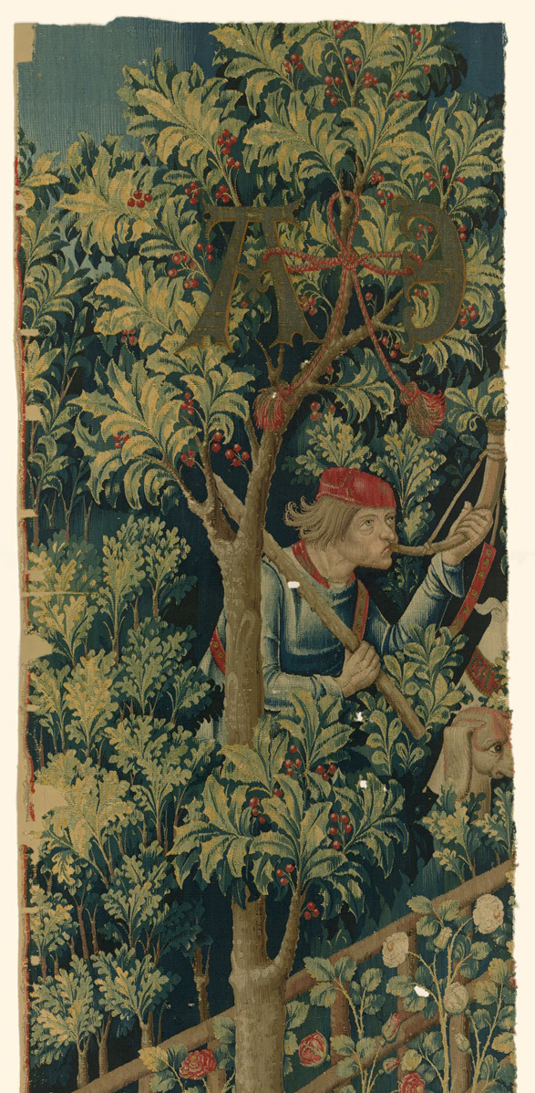 Detail of a holly from <em>The Mystic Capture of the Unicorn</em> 