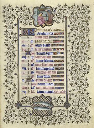 February page from the Belles Heures