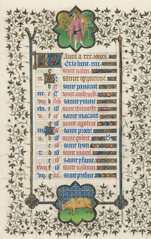 April page from the <em>Belles Heures</em>