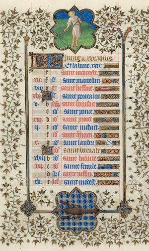 June page from the <em>Belles Heures</em>