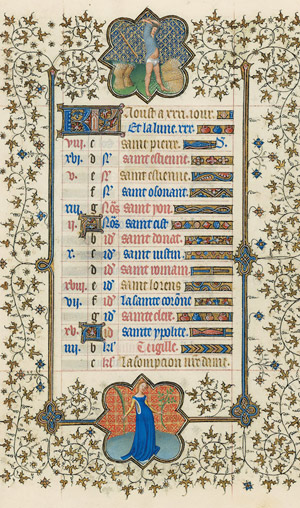 August page from the Belles Heures