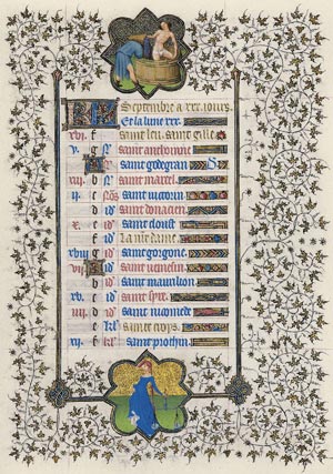 September page from the Belles Heures