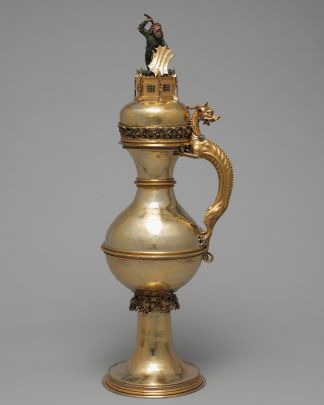 Ewer with Wild Man Finial