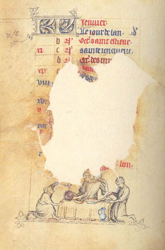 January page from The Hours of Jeanne d'Évreux