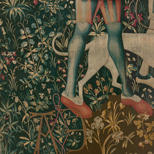 Detail from The Hunters Enter the Woods