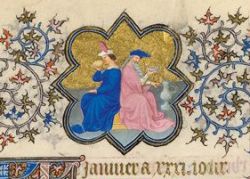 Detail from the January page of the Belles Heures