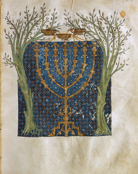 Olive Trees Flanking Menorah Olive Trees Flanking Menorah