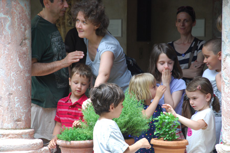 Children in Cuxa Cloister