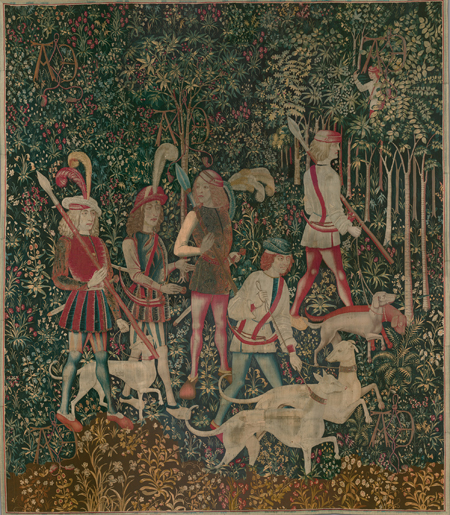 The Hunters Enter the Woods (from the Unicorn Tapestries)