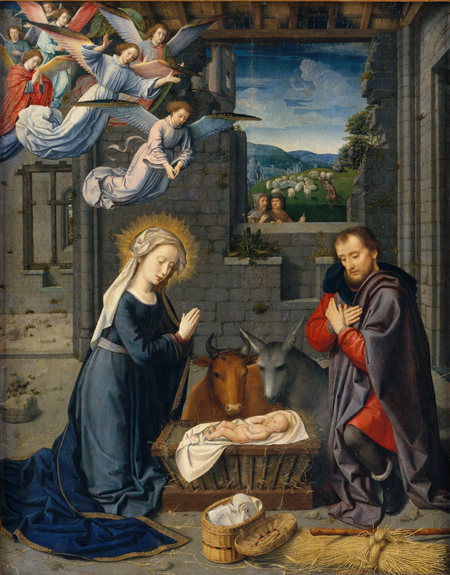 Detail from The Nativity with Donors and Saints Jerome and Leonard Detail from The Nativity with Donors and Saints Jerome and Leonard
