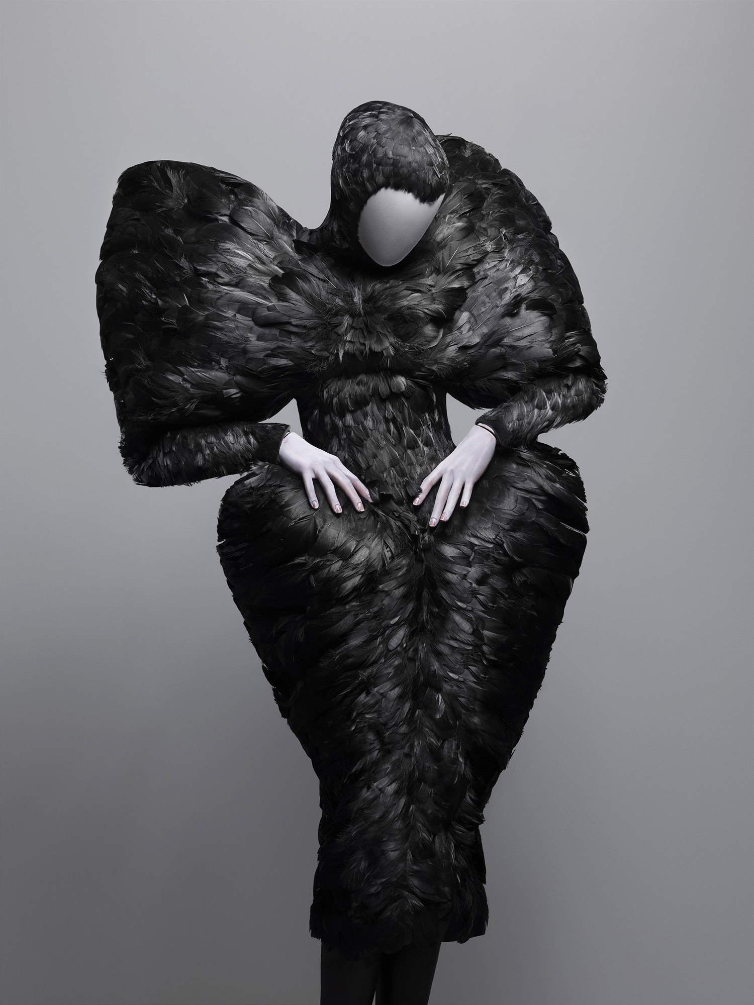 alexander mcqueen bird dress