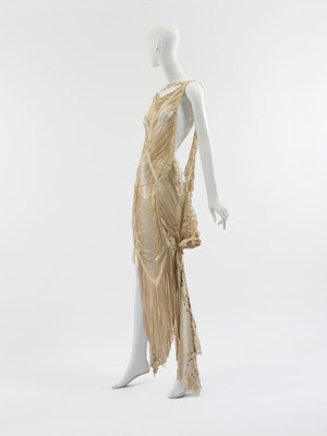 John Galliano Long Dress in Natural