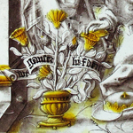 Adoration of The Magi: calendula detail