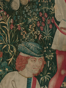 Detail from The Hunters Enter the Woods (from the Unicorn Tapestries)